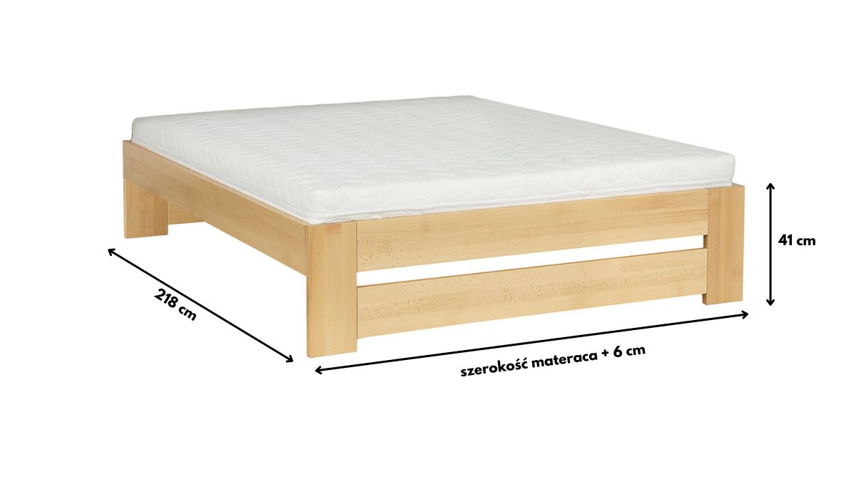 Wymiary łóżka bukowego LK187